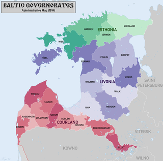 <span class="mw-page-title-main">Baltic Governorates</span> Administrative units of the Russian Empire in the Baltic region (1721-1918)