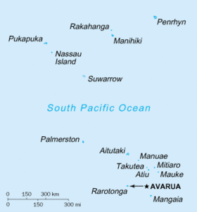 carte : Géographie des îles Cook