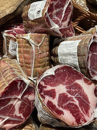 <i>Capocollo</i> Italian and Swiss pork cold cut