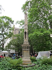 The cross in All Saints Garden Cross, All Saints Garden, Cambridge, England - IMG 0669.JPG