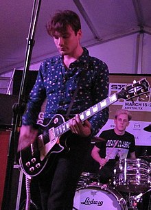 Guitarist-frontman Luke Bentham (front) and drummer Kyle Fisher (background)