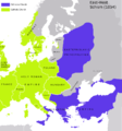 Europa u doba velike podjele 1054. godine.