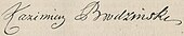 signature de Kazimierz Brodziński