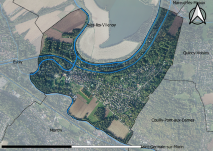 Carte orhophotogrammétrique de la commune.