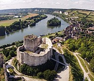 Château-Gaillard (Gaillard gaztelua), Normandia, Frantzia - Rikardo I.a erregearen bizileku gogokoena (1196-1198 urteen artean berak eraikiarazia)