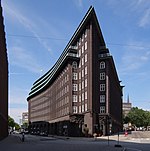 A large red brick building