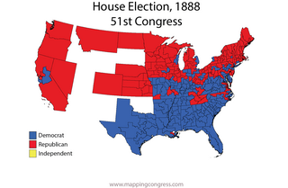 <span class="mw-page-title-main">1888 United States House of Representatives elections</span> House elections for the 51st U.S. Congress