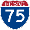 I-75 Interstate shield I-75.svg