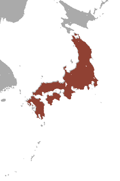 Japanese badger range