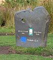 A marker post on Offa's Dyke Path, English/Welsh border