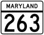 Maryland Route 263 marker