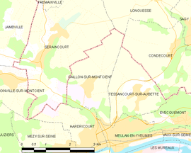 Mapa obce Gaillon-sur-Montcient