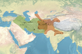 Parthian Empire (247 BC-224 AD) and Kushan Empire (30-375 AD) in 127-150 AD.