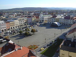 Town square seen from the Kroměříž Castle tower