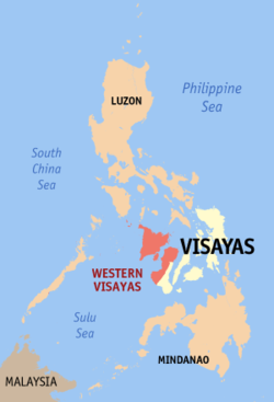 Vị trí Vùng Tây Visayastại Philippines