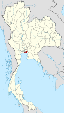 Map o Thailand heichlichtin Samut Prakan Province