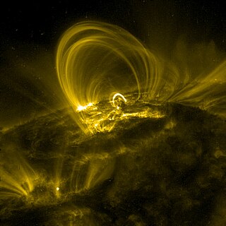 <span class="mw-page-title-main">Coronal loop</span> Arch-like structure in the Suns corona