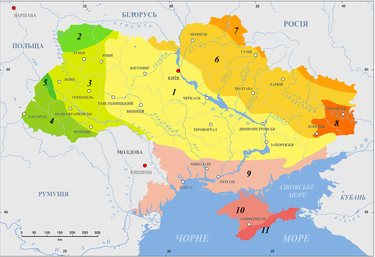 Geological map of Ukraine.
.mw-parser-output .legend{page-break-inside:avoid;break-inside:avoid-column}.mw-parser-output .legend-color{display:inline-block;min-width:1.25em;height:1.25em;line-height:1.25;margin:1px 0;text-align:center;border:1px solid black;background-color:transparent;color:black}.mw-parser-output .legend-text{}
1. Ukrainian Shield
6. Dnieper-Donets Rift
7. Voronezh Massif Ukraine geology.png