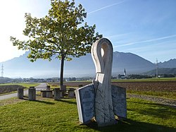 Walserfeld Memorial, view to Gois and Untersberg