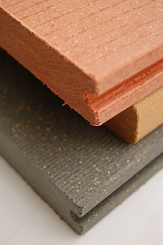 <span class="mw-page-title-main">Wood–plastic composite</span> Composite materials made of wood fiber and thermoplastics