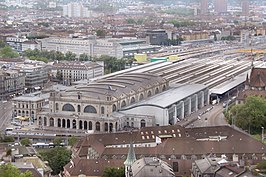 Het station vanuit de lucht