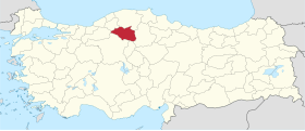 Localisation de Çankırı (province)