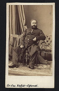 Ahmed Vefik Pasha (1823-1891) Ottoman statesman, diplomat and playwright of Greek ancestry who presided over the first Turkish parliament Ahmed Vefik Pasha.jpg