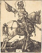 Gravure Saint-George réalisée par Dürer en 1505.