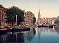 Image 10 Singel (Amsterdam) Image credit: Detroit Publishing Co. Restoration by Massimo Catarinella A ca. 1900 photochrom of the Singel, a canal in Amsterdam, the Netherlands, with the Munttoren tower in the background. The canal served as a moat around the city until 1585, when Amsterdam expanded beyond the Singel. It is now the innermost canal in Amsterdam's semicircular ring of canals. More selected pictures