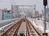 Blick vom Bahnhof Kōjiya in Richtung Keikyū Kamata