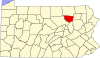 State map highlighting Sullivan County