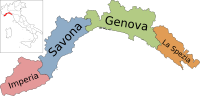 Provincies van Ligurië.