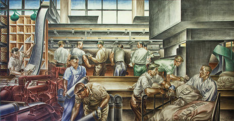 Post Office Work Room (1937) by Alfredo Crimi