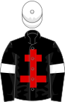 Black, red cross of lorraine, black sleeves, white armlets, white cap