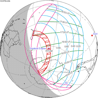 <span class="mw-page-title-main">Solar eclipse of October 24, 2079</span> Future annular solar eclipse