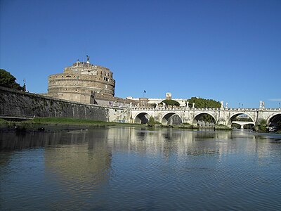 Tevere sotto Castello e ponte sant'Angelo