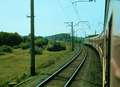 Rossija Express on the Trans-Sibirian Railway east of Moscow in summer 1981.