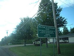 Road sign in Akwesasne