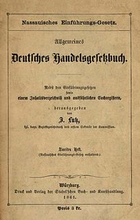 Allgemeines Deutsches Handelsgesetzbuch