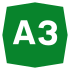 A3 motorway shield}}