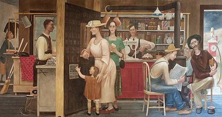 General Store and Post Office (1938) by Doris Lee
