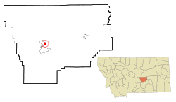 Location of Roundup, Montana