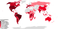 Number of Catholics per country