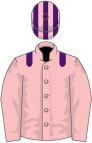 Pink, purple epaulettes, striped cap