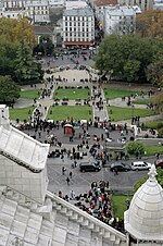 Thumbnail for File:Parvis and Square Louise-Michel from the roof of the Sacré-Coeur de Montmartre, Paris, 2007.jpg