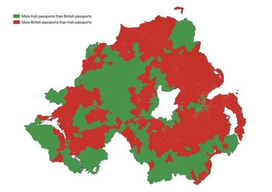 The most commonly held passport according to the 2021 census. 1,000,207 British and 614,251 Irish passports were held.[85]