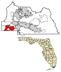 Location of Altamonte Springs in Seminole County, Florida.