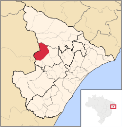 Localização de Carira em Sergipe