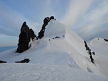 The crew used the Icelandic volcano of Snaefellsjokull to represent the vast mountain chains of the Frostfangs. Snaefellsjokull19Ice.JPG