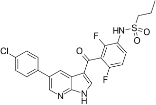 <span class="mw-page-title-main">Vemurafenib</span> Targeted cancer drug